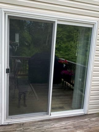 Past job showcasing secure door replacement and upgraded lock setup